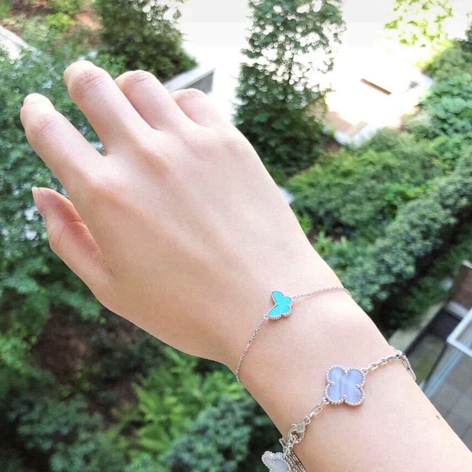 [ELAN LUXE]BUTTERFLY TURQUOISE BUTTERFLY BRACELET SILVER