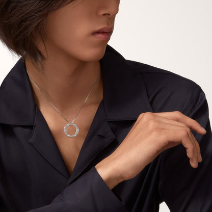[ELAN LUXE]LOVE NECKLACE 16MM 3 DIAMONDS