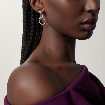 [ELAN LUXE]JUSTE FULL DIAMOND DOUBLE EARRINGS