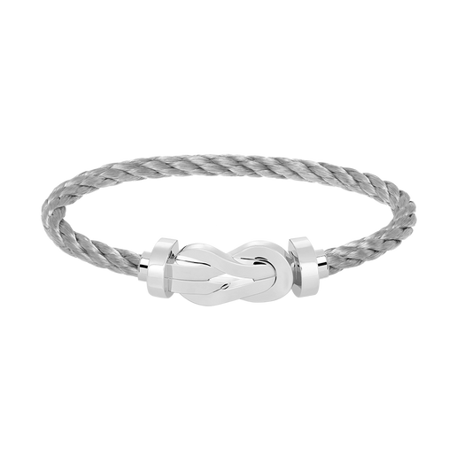 [ELAN LUXE]CHANCE LARGE 8 FIGURE BUCKLE NO DIAMOND BRACELET SILVER