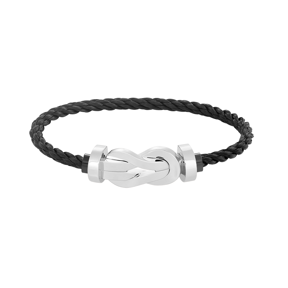 [ELAN LUXE]CHANCE LARGE 8 FIGURE BUCKLE NO DIAMOND BRACELET SILVER