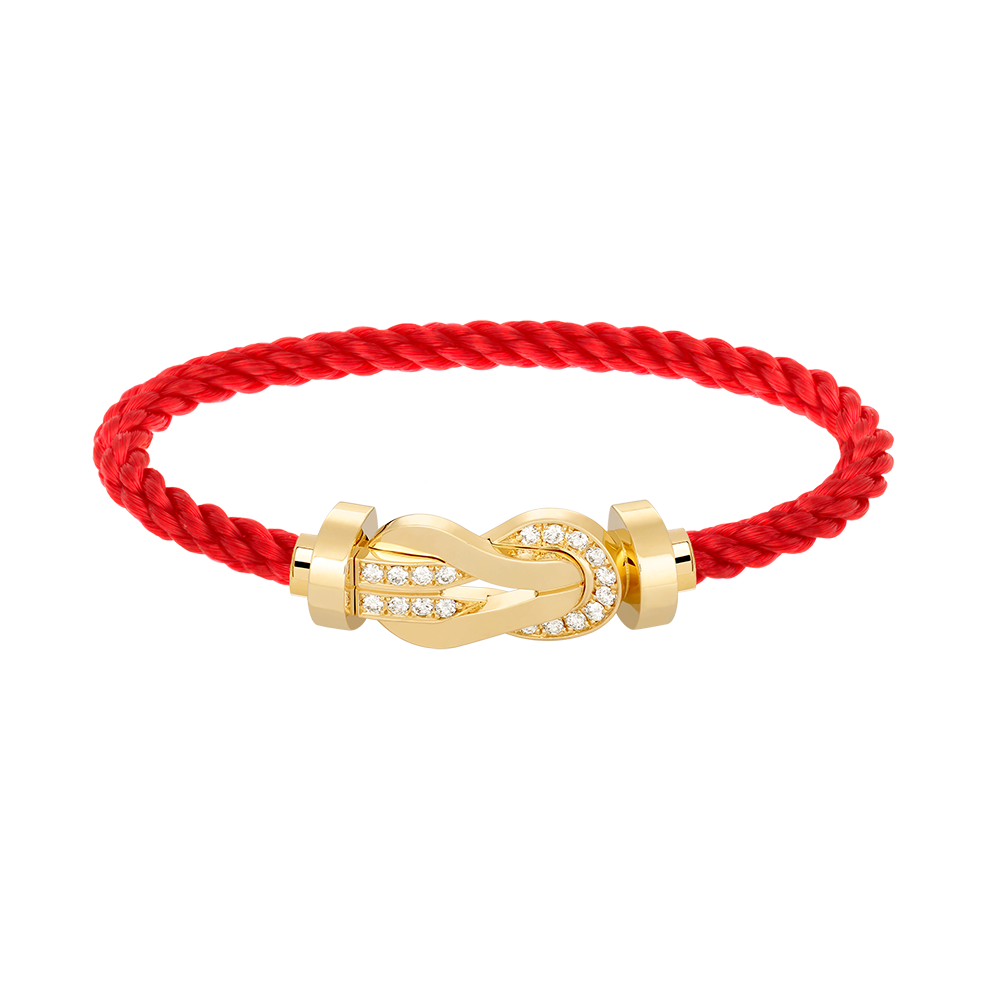 [ELAN LUXE]CHANCE LARGE 8 FIGURE BUCKLE HALF DIAMOND BRACELET GOLD