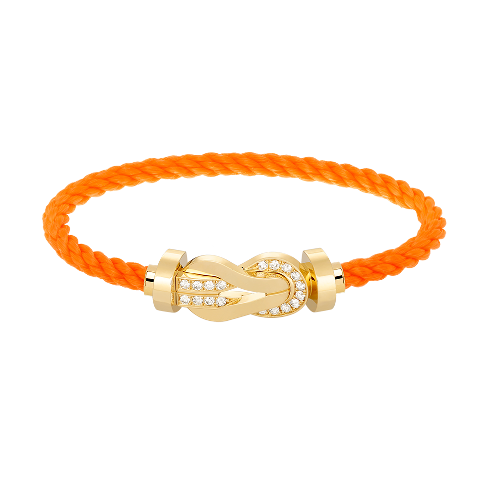 [ELAN LUXE]CHANCE LARGE 8 FIGURE BUCKLE HALF DIAMOND BRACELET GOLD