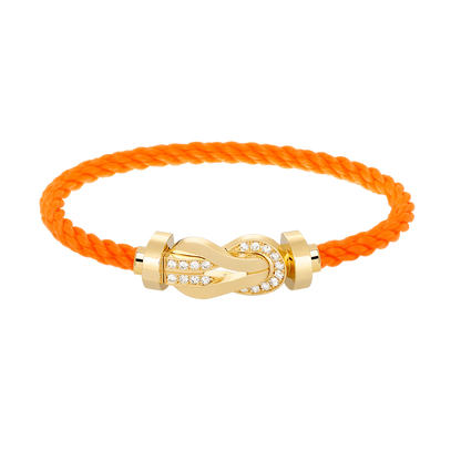[ELAN LUXE]CHANCE LARGE 8 FIGURE BUCKLE HALF DIAMOND BRACELET GOLD