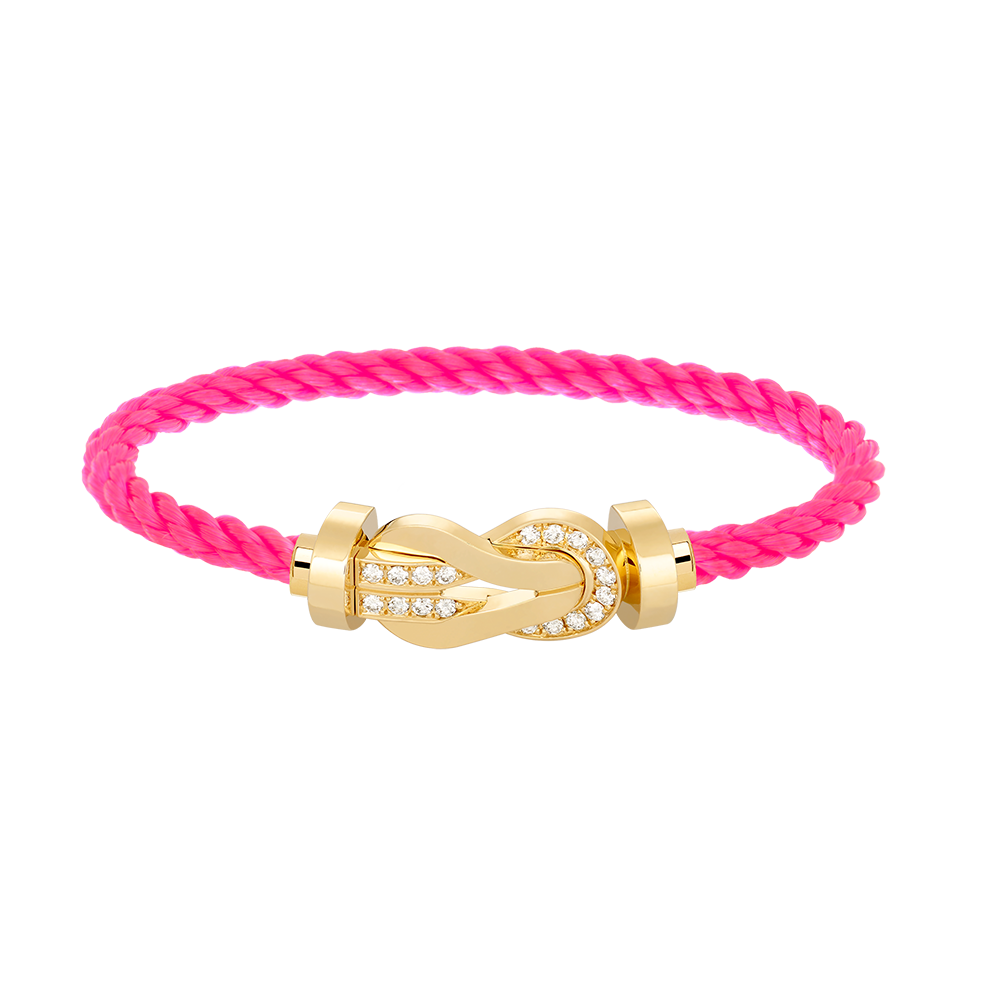 [ELAN LUXE]CHANCE LARGE 8 FIGURE BUCKLE HALF DIAMOND BRACELET GOLD