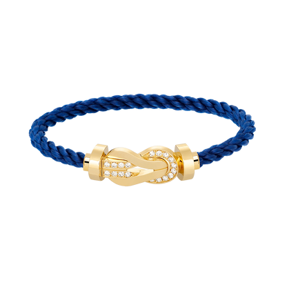 [ELAN LUXE]CHANCE LARGE 8 FIGURE BUCKLE HALF DIAMOND BRACELET GOLD