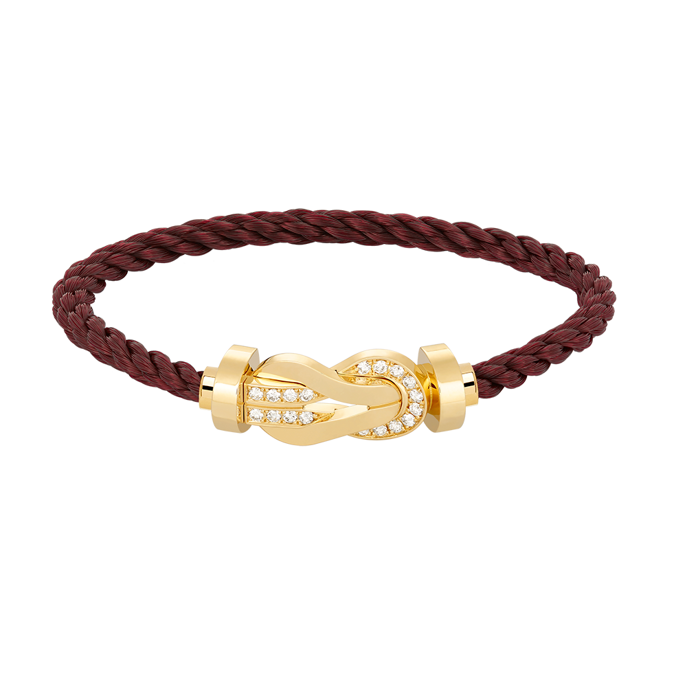 [ELAN LUXE]CHANCE LARGE 8 FIGURE BUCKLE HALF DIAMOND BRACELET GOLD