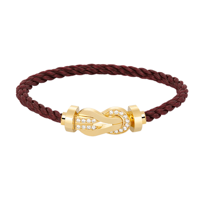 [ELAN LUXE]CHANCE LARGE 8 FIGURE BUCKLE HALF DIAMOND BRACELET GOLD