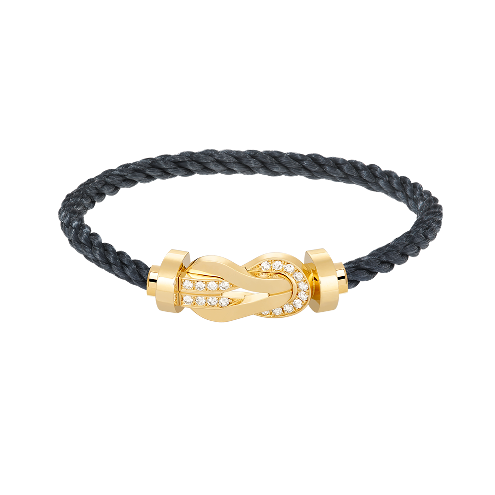 [ELAN LUXE]CHANCE LARGE 8 FIGURE BUCKLE HALF DIAMOND BRACELET GOLD