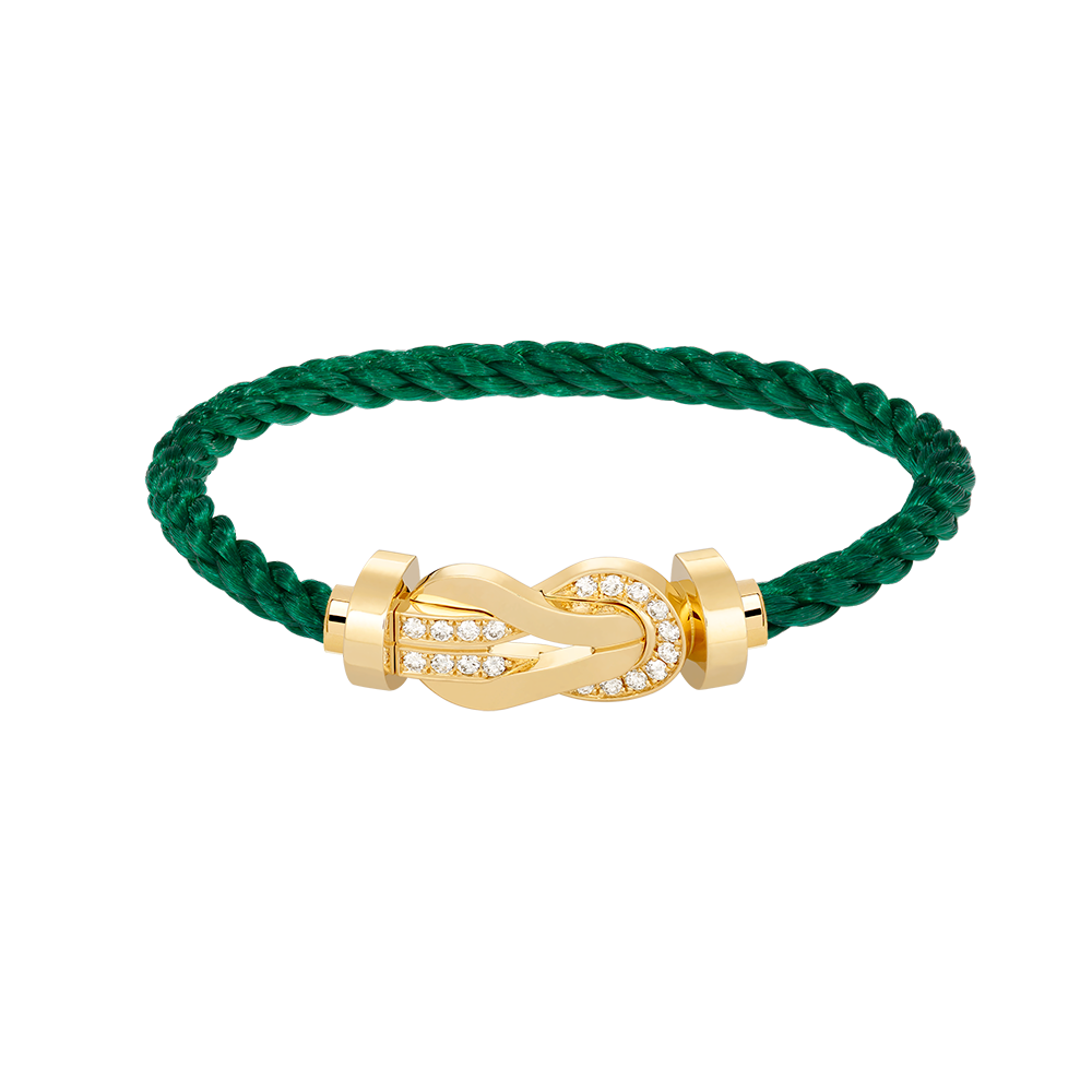 [ELAN LUXE]CHANCE LARGE 8 FIGURE BUCKLE HALF DIAMOND BRACELET GOLD