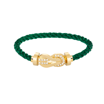 [ELAN LUXE]CHANCE LARGE 8 FIGURE BUCKLE HALF DIAMOND BRACELET GOLD