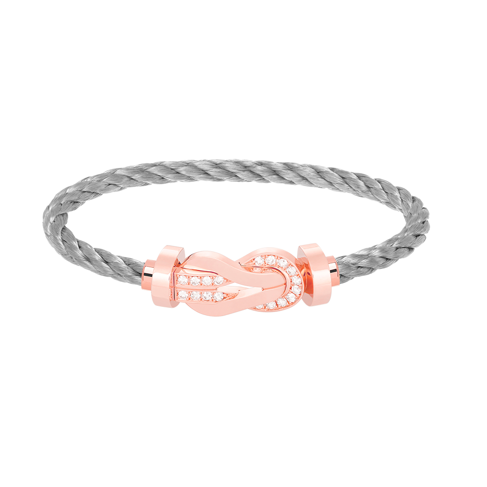 [ELAN LUXE]CHANCE LARGE 8 FIGURE BUCKLE HALF DIAMOND BRACELET ROSE GOLD