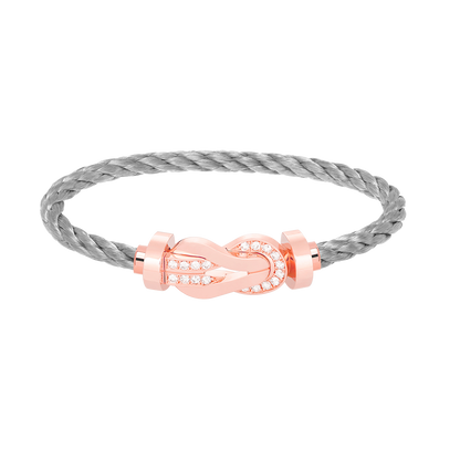 [ELAN LUXE]CHANCE LARGE 8 FIGURE BUCKLE HALF DIAMOND BRACELET ROSE GOLD