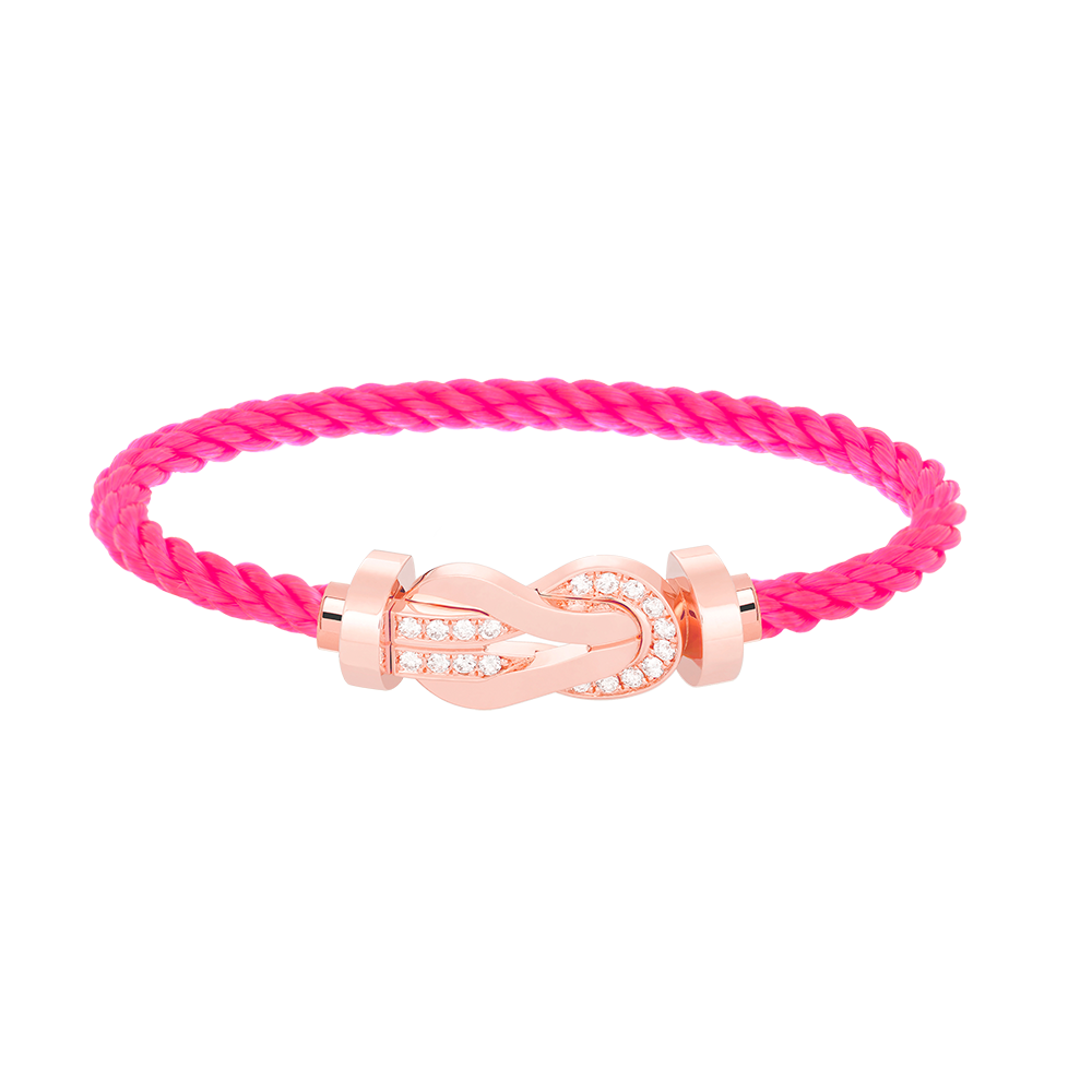 [ELAN LUXE]CHANCE LARGE 8 FIGURE BUCKLE HALF DIAMOND BRACELET ROSE GOLD