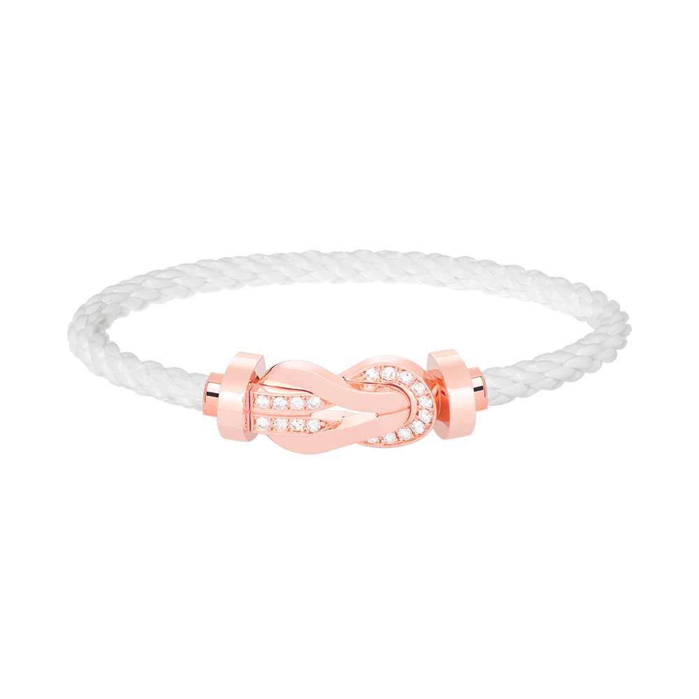 [ELAN LUXE]CHANCE LARGE 8 FIGURE BUCKLE HALF DIAMOND BRACELET ROSE GOLD