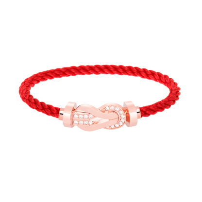 [ELAN LUXE]CHANCE LARGE 8 FIGURE BUCKLE HALF DIAMOND BRACELET ROSE GOLD