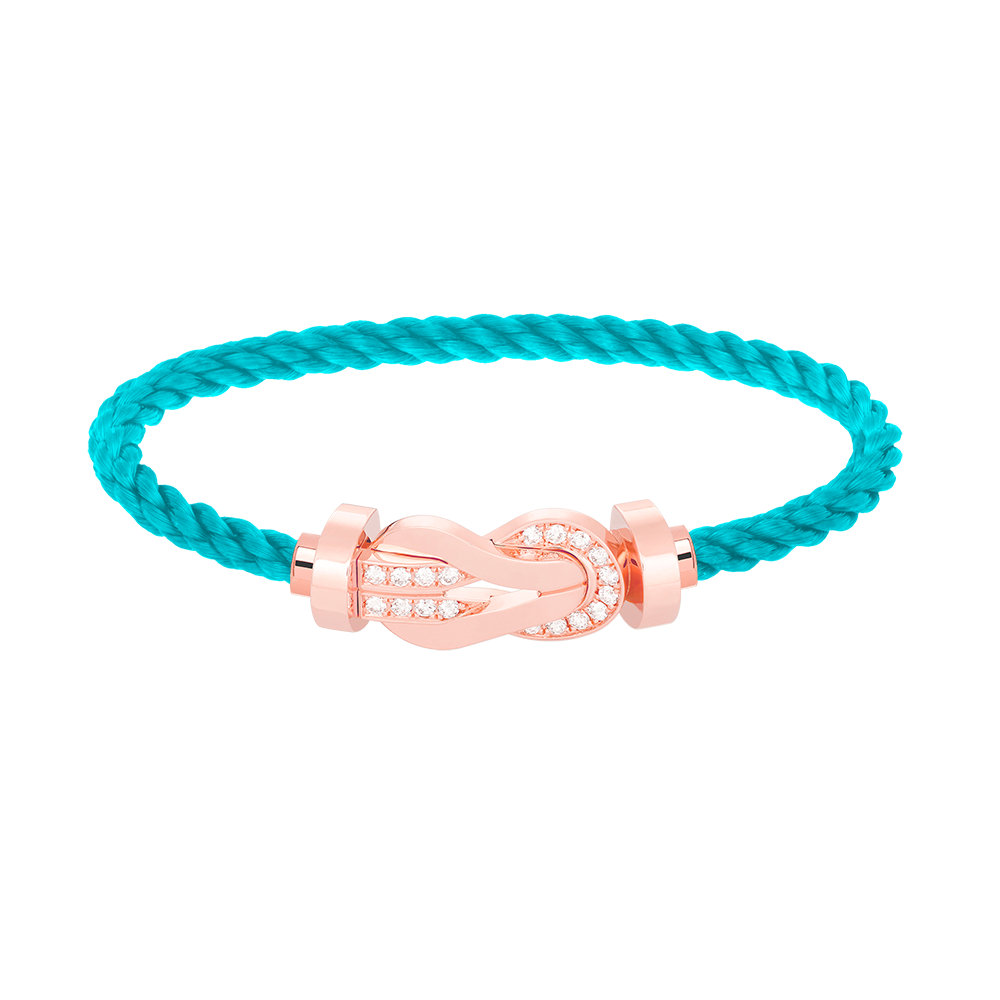 [ELAN LUXE]CHANCE LARGE 8 FIGURE BUCKLE HALF DIAMOND BRACELET ROSE GOLD