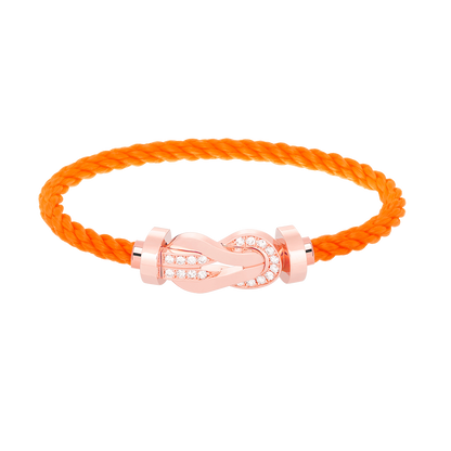 [ELAN LUXE]CHANCE LARGE 8 FIGURE BUCKLE HALF DIAMOND BRACELET ROSE GOLD