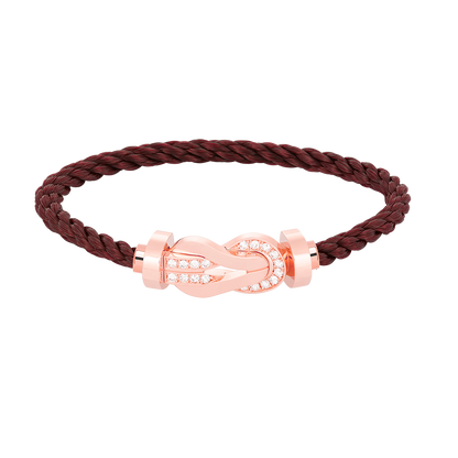 [ELAN LUXE]CHANCE LARGE 8 FIGURE BUCKLE HALF DIAMOND BRACELET ROSE GOLD