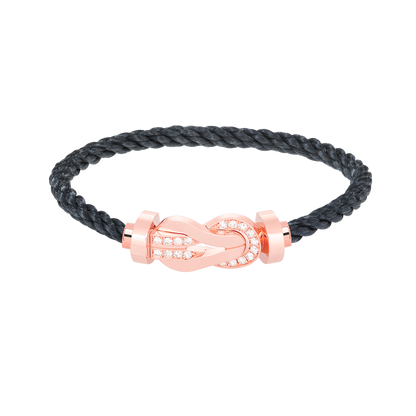 [ELAN LUXE]CHANCE LARGE 8 FIGURE BUCKLE HALF DIAMOND BRACELET ROSE GOLD