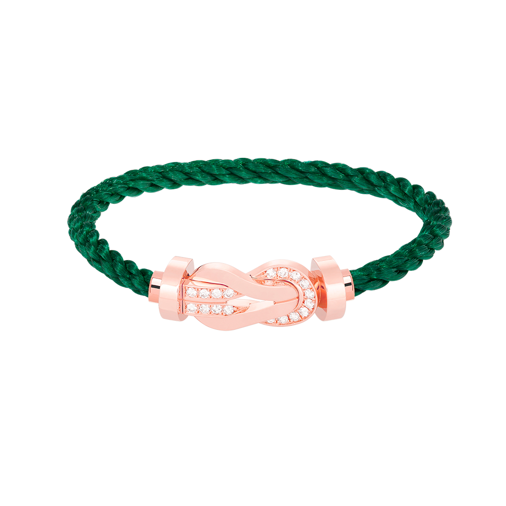 [ELAN LUXE]CHANCE LARGE 8 FIGURE BUCKLE HALF DIAMOND BRACELET ROSE GOLD
