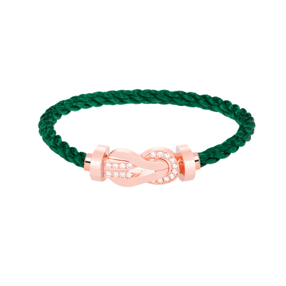 [ELAN LUXE]CHANCE LARGE 8 FIGURE BUCKLE HALF DIAMOND BRACELET ROSE GOLD
