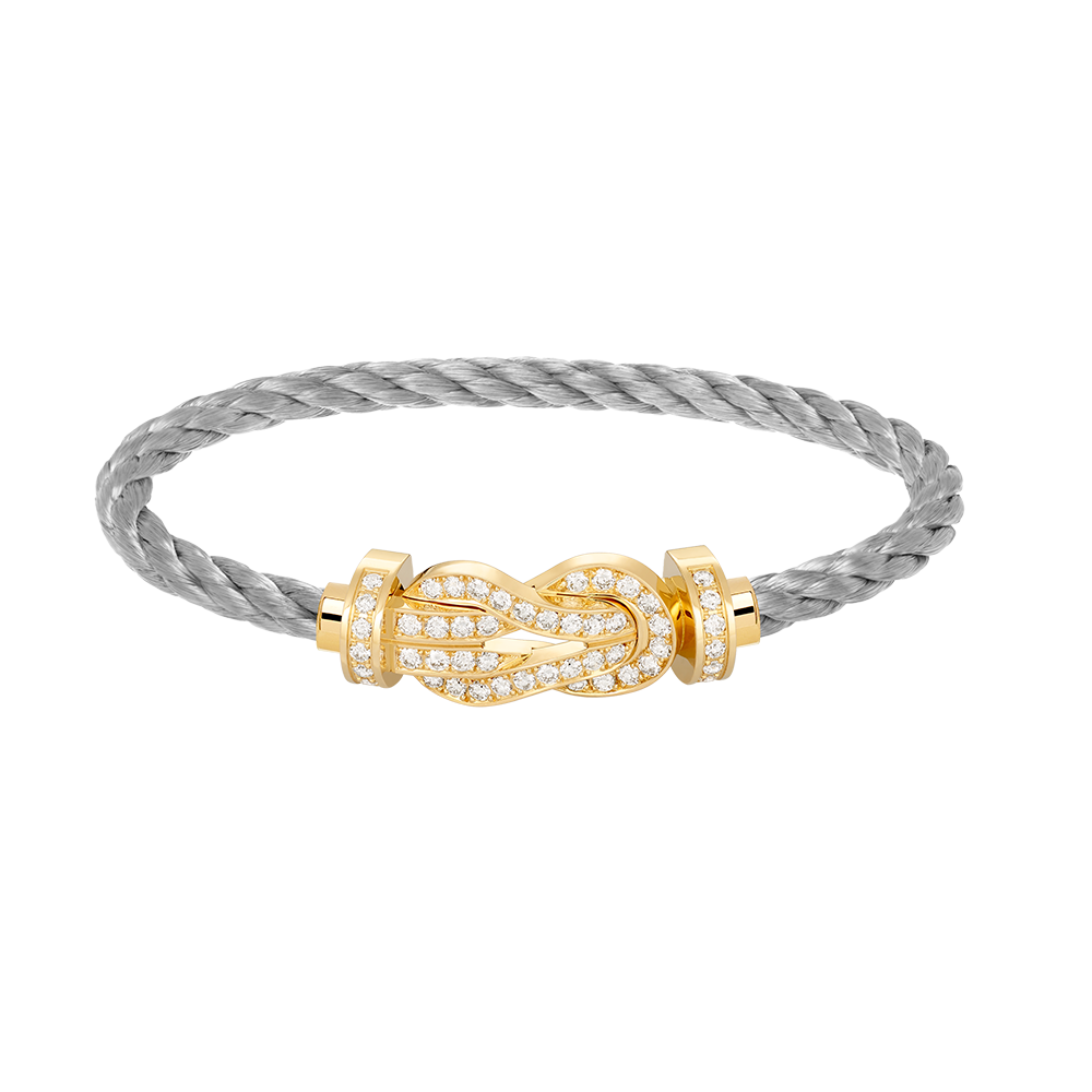 [ELAN LUXE]CHANCE LARGE 8 FIGURE BUCKLE FULLDIAMOND BRACELET GOLD