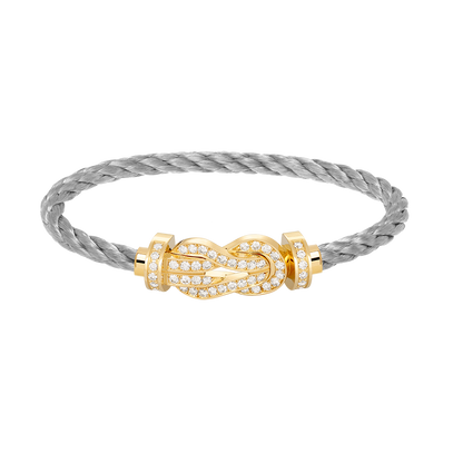 [ELAN LUXE]CHANCE LARGE 8 FIGURE BUCKLE FULLDIAMOND BRACELET GOLD
