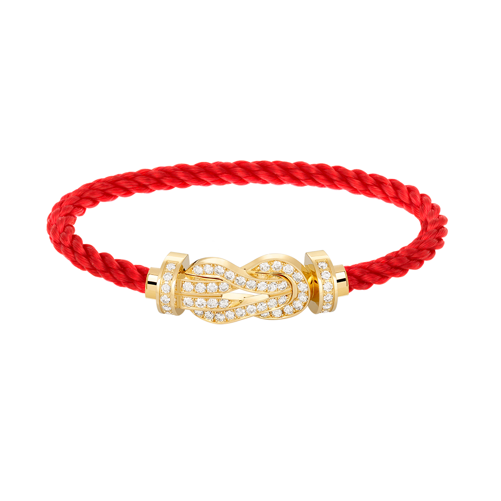[ELAN LUXE]CHANCE LARGE 8 FIGURE BUCKLE FULLDIAMOND BRACELET GOLD