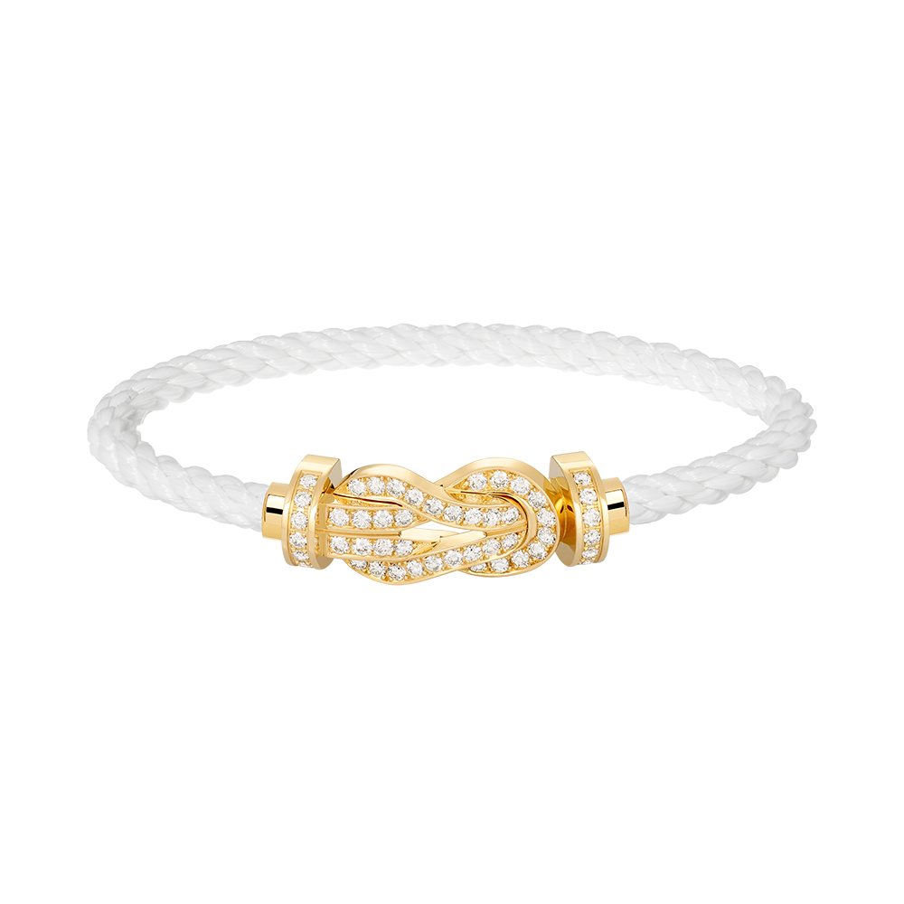 [ELAN LUXE]CHANCE LARGE 8 FIGURE BUCKLE FULLDIAMOND BRACELET GOLD