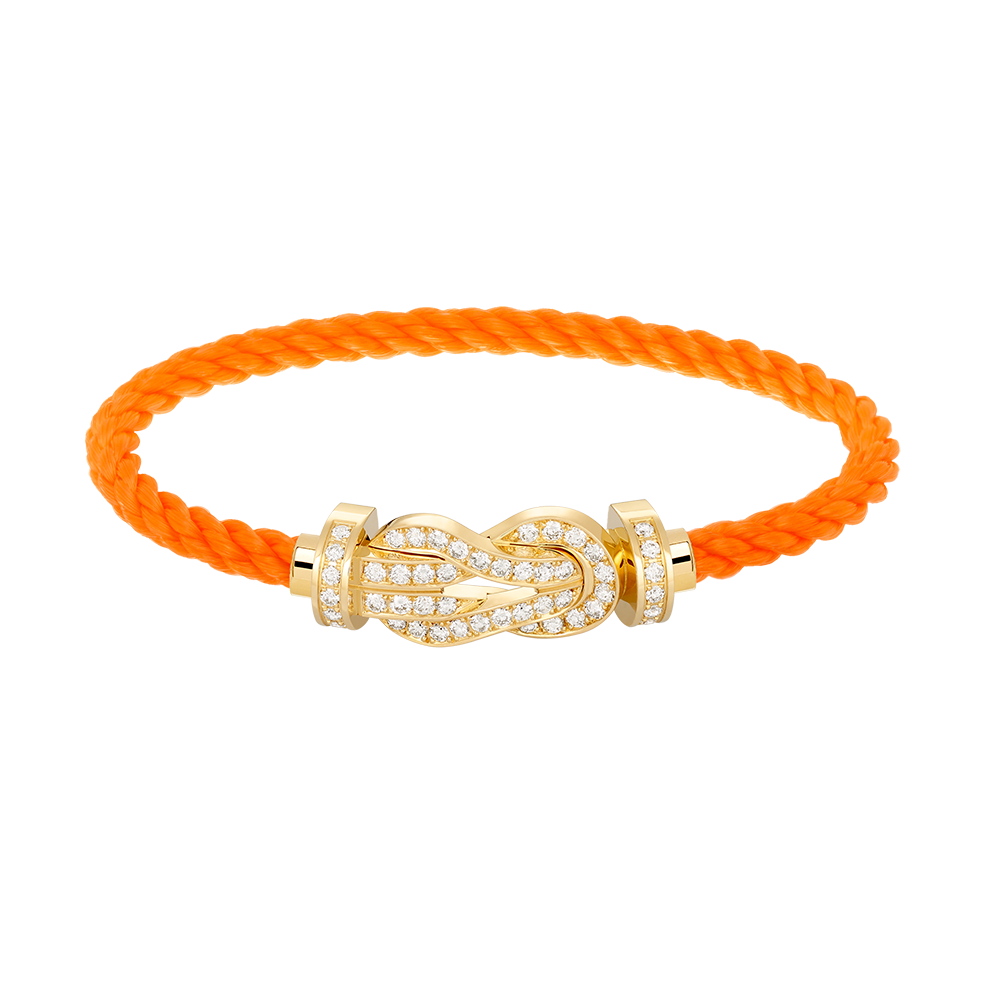 [ELAN LUXE]CHANCE LARGE 8 FIGURE BUCKLE FULLDIAMOND BRACELET GOLD
