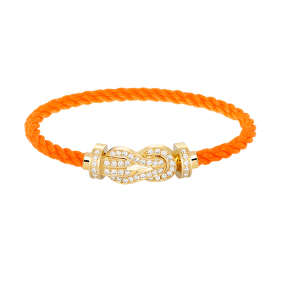 [ELAN LUXE]CHANCE LARGE 8 FIGURE BUCKLE FULLDIAMOND BRACELET GOLD