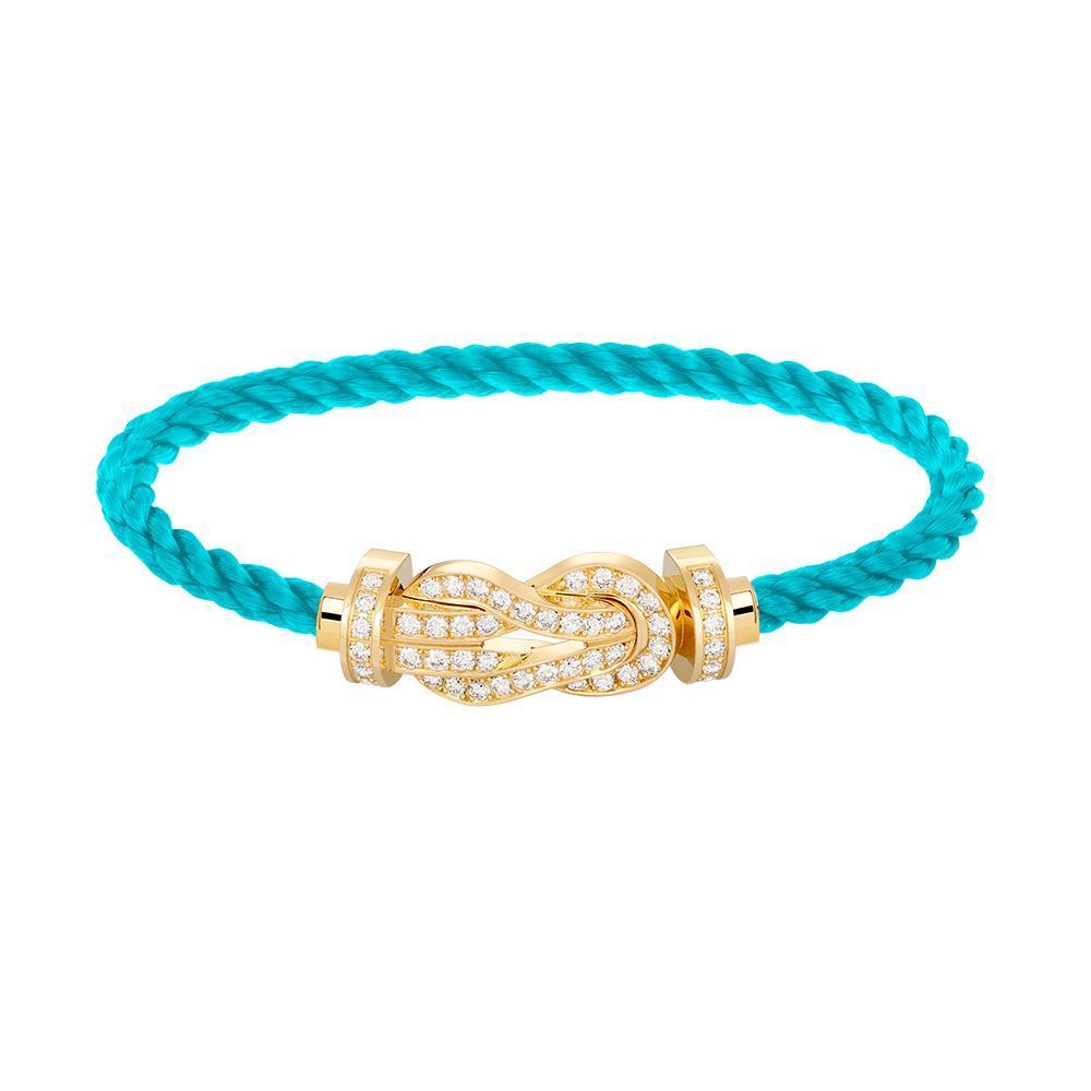 [ELAN LUXE]CHANCE LARGE 8 FIGURE BUCKLE FULLDIAMOND BRACELET GOLD