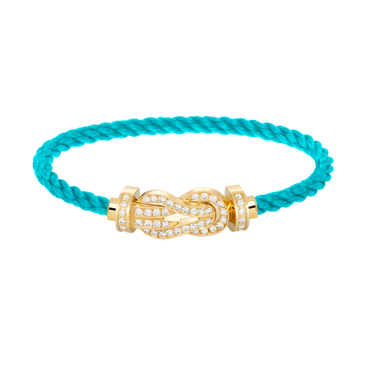 [ELAN LUXE]CHANCE LARGE 8 FIGURE BUCKLE FULLDIAMOND BRACELET GOLD