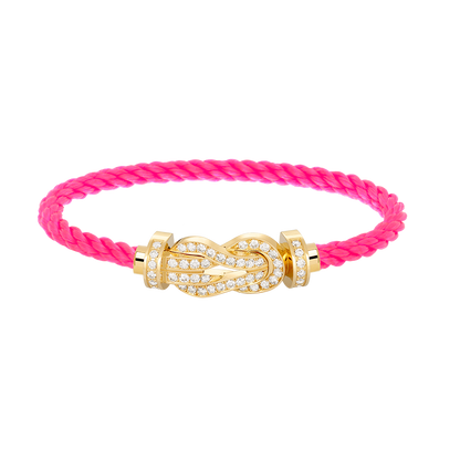 [ELAN LUXE]CHANCE LARGE 8 FIGURE BUCKLE FULLDIAMOND BRACELET GOLD