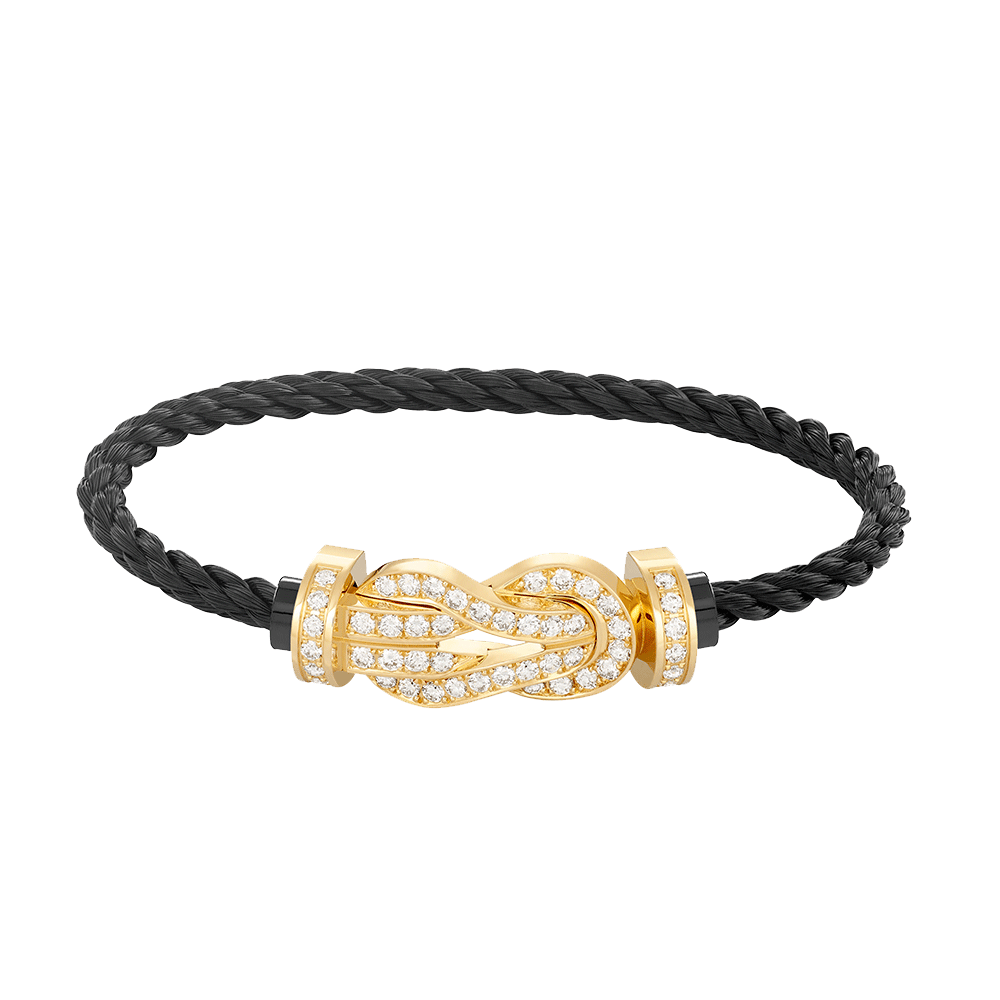 [ELAN LUXE]CHANCE LARGE 8 FIGURE BUCKLE FULLDIAMOND BRACELET GOLD