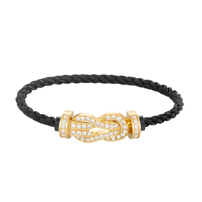 [ELAN LUXE]CHANCE LARGE 8 FIGURE BUCKLE FULLDIAMOND BRACELET GOLD