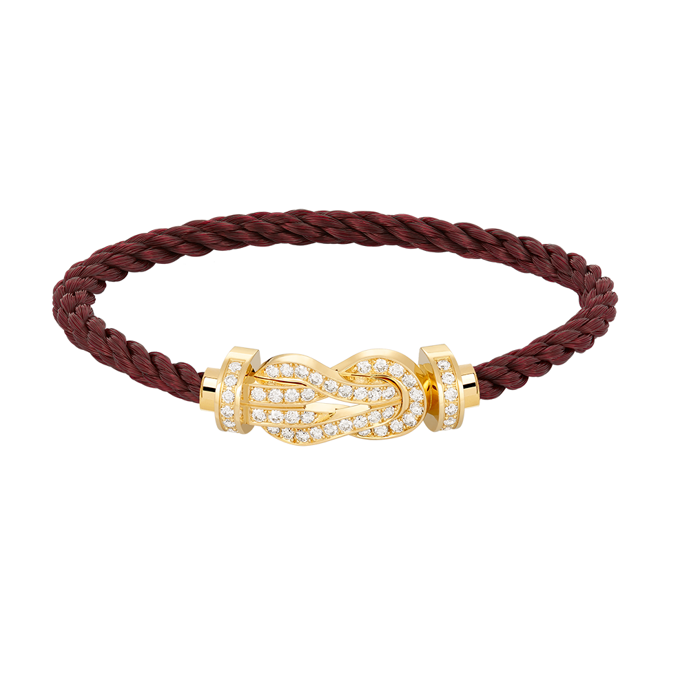 [ELAN LUXE]CHANCE LARGE 8 FIGURE BUCKLE FULLDIAMOND BRACELET GOLD