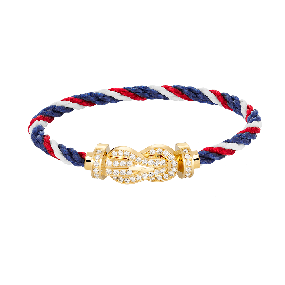 [ELAN LUXE]CHANCE LARGE 8 FIGURE BUCKLE FULLDIAMOND BRACELET GOLD