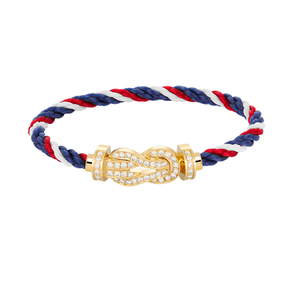 [ELAN LUXE]CHANCE LARGE 8 FIGURE BUCKLE FULLDIAMOND BRACELET GOLD