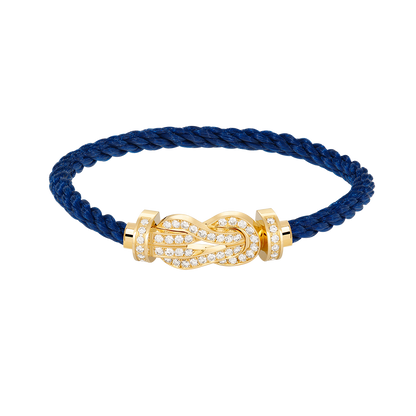 [ELAN LUXE]CHANCE LARGE 8 FIGURE BUCKLE FULLDIAMOND BRACELET GOLD