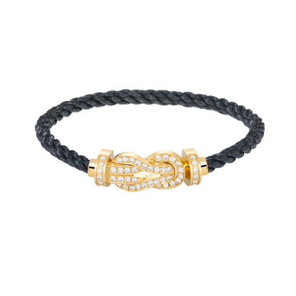 [ELAN LUXE]CHANCE LARGE 8 FIGURE BUCKLE FULLDIAMOND BRACELET GOLD