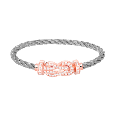 [ELAN LUXE]CHANCE LARGE 8 FIGURE BUCKLE FULL DIAMOND BRACELET ROSE GOLD