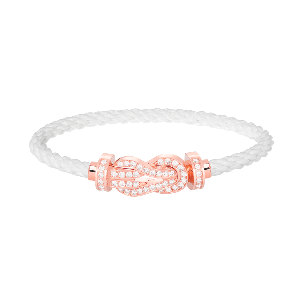 [ELAN LUXE]CHANCE LARGE 8 FIGURE BUCKLE FULL DIAMOND BRACELET ROSE GOLD