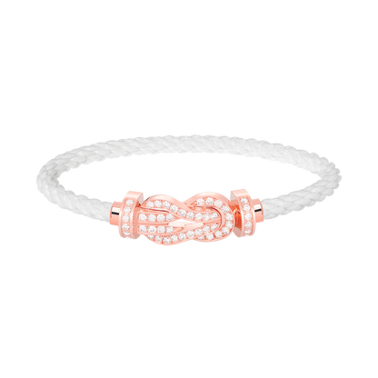 [ELAN LUXE]CHANCE LARGE 8 FIGURE BUCKLE FULL DIAMOND BRACELET ROSE GOLD