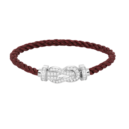 [ELAN LUXE]CHANCE LARGE 8 FIGURE BUCKLE FULL DIAMOND BRACELET SILVER
