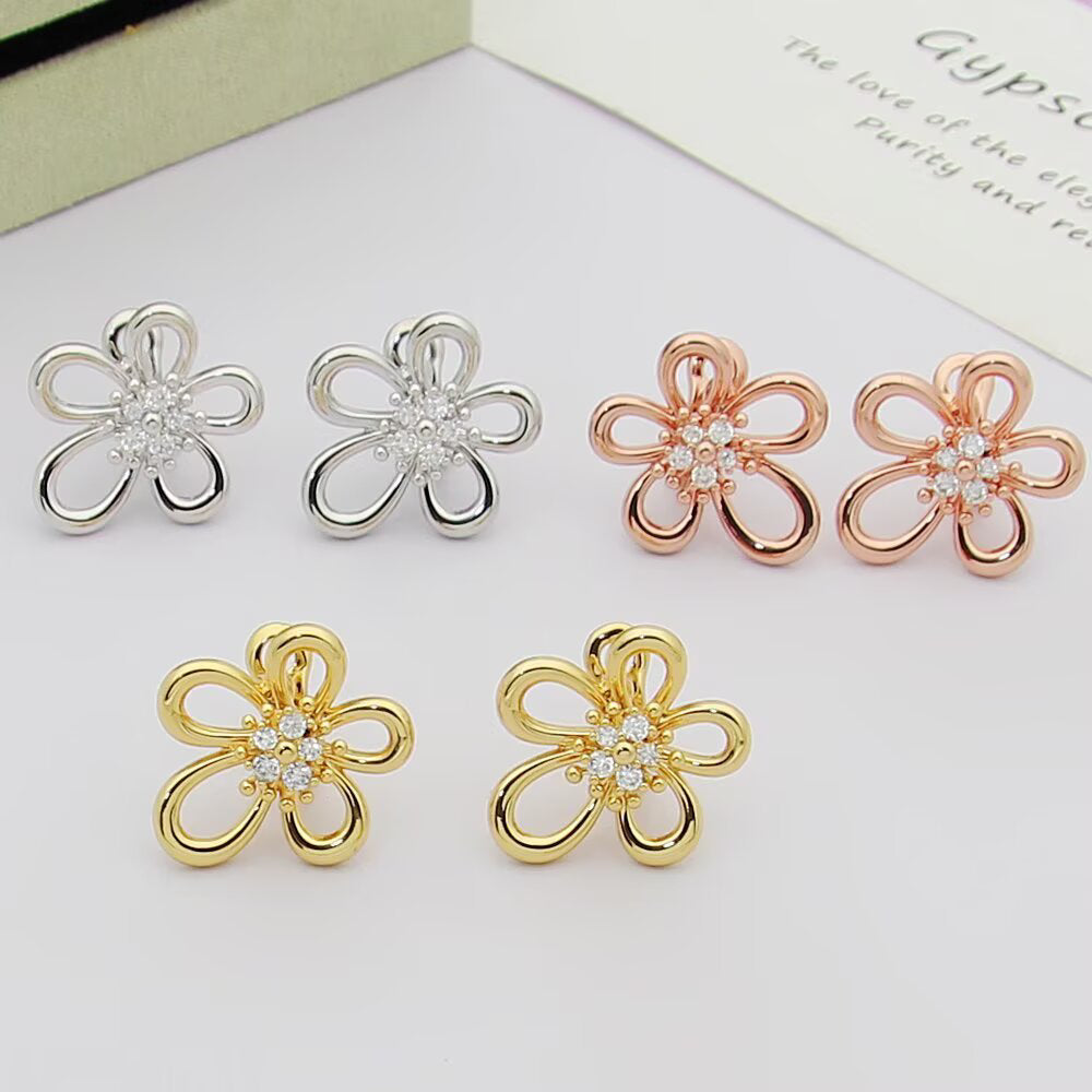 [ELAN LUXE] FLOWERLACE EARRING 5 DIAMONDS
