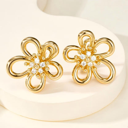 [ELAN LUXE] FLOWERLACE EARRING 5 DIAMONDS