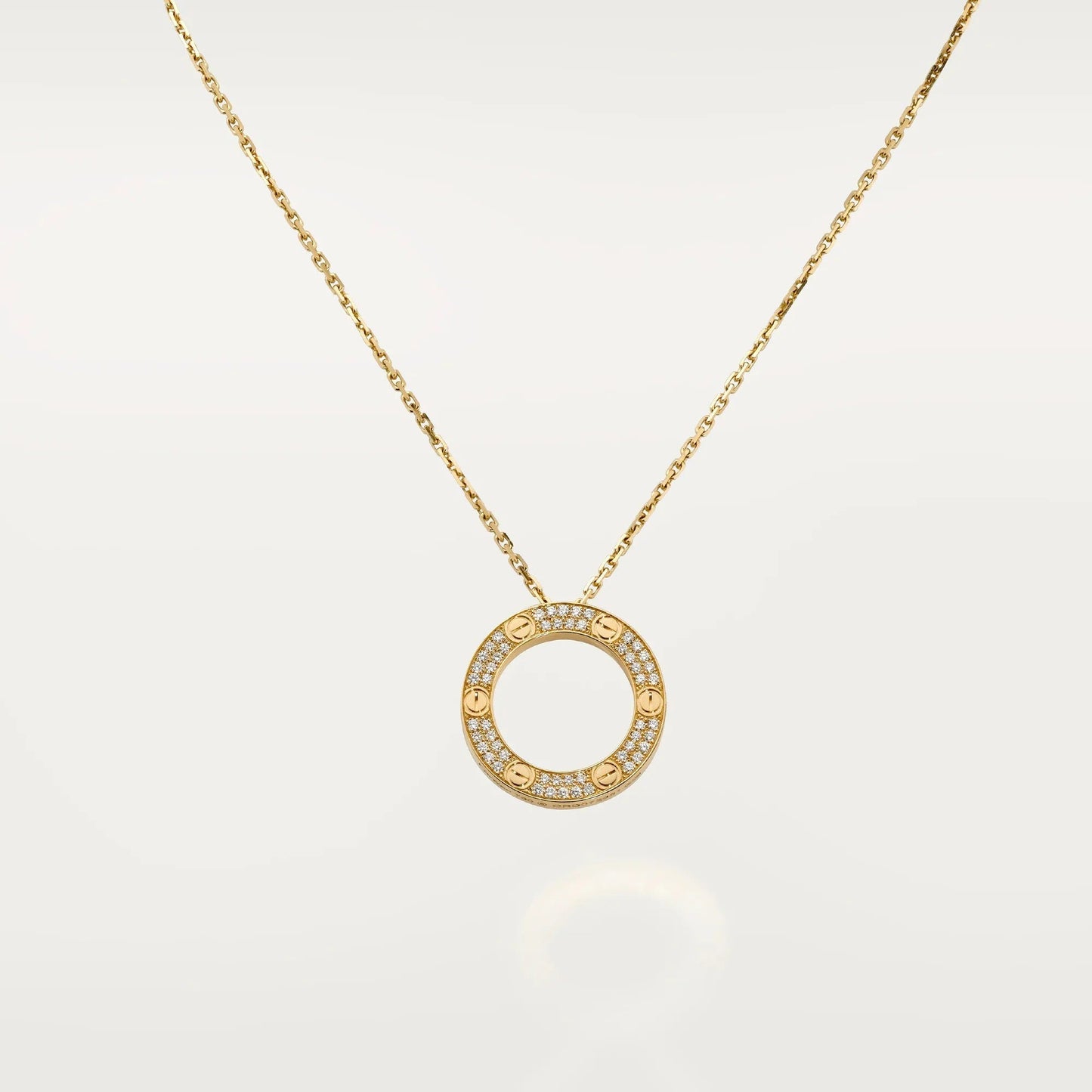 [ELAN LUXE]LOVE NECKLACE 16MM  FULL DIAMOND