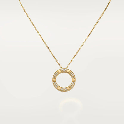 [ELAN LUXE]LOVE NECKLACE 16MM  FULL DIAMOND